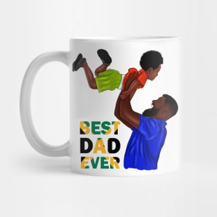 Best Dad Ever, Jamaican Dad and Son, Jamaica Flag Colors Mug